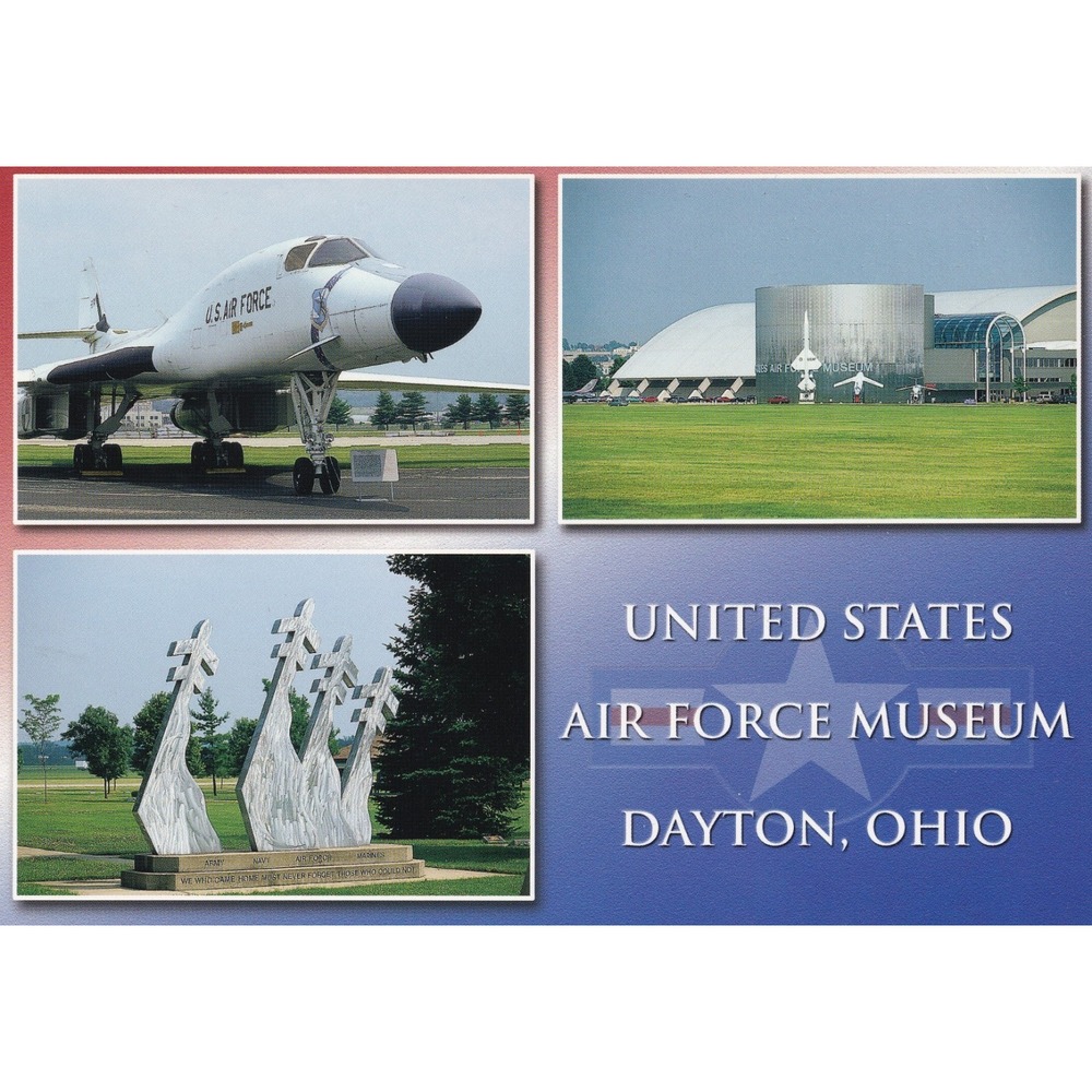 Vintage US Air Force Museum Dayton Ohio Postcard Aircraft Military Aviation
